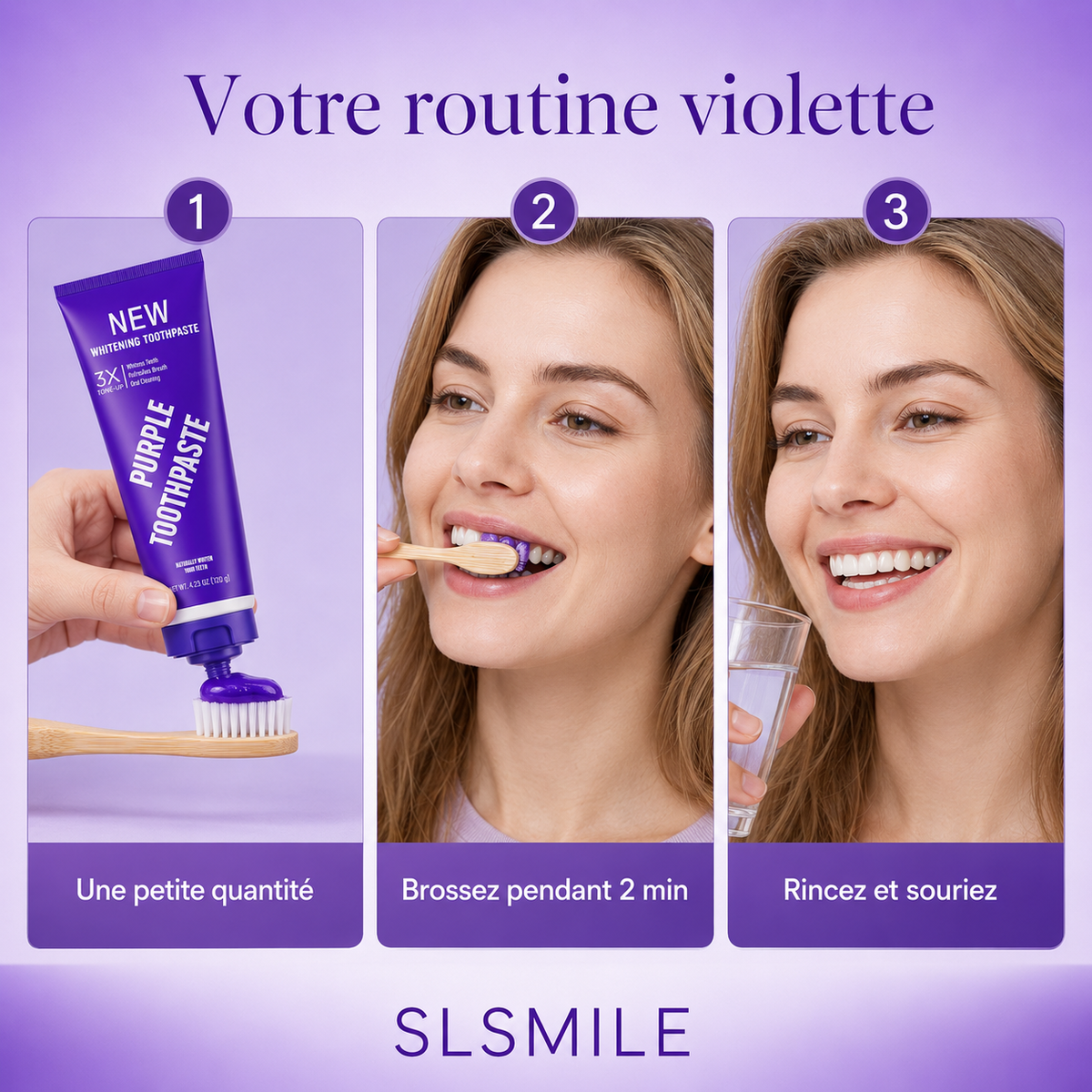 Dentifrice violet IVISMILE 3X – 120 g