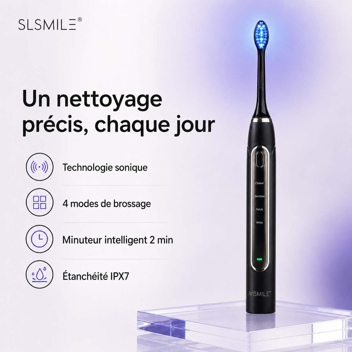 Brosse électrique LED