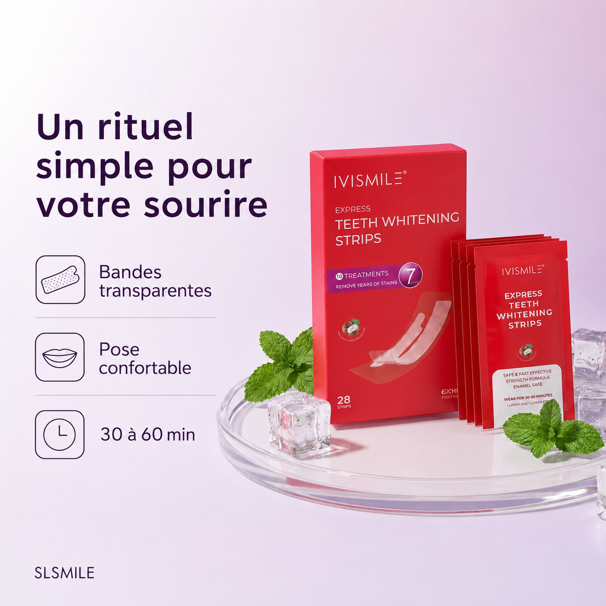 Bandes blanchissantes rouges