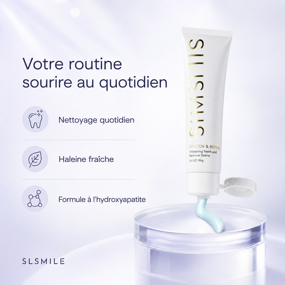 Dentifrice Whiten & Repair IVISMILE – 96 g