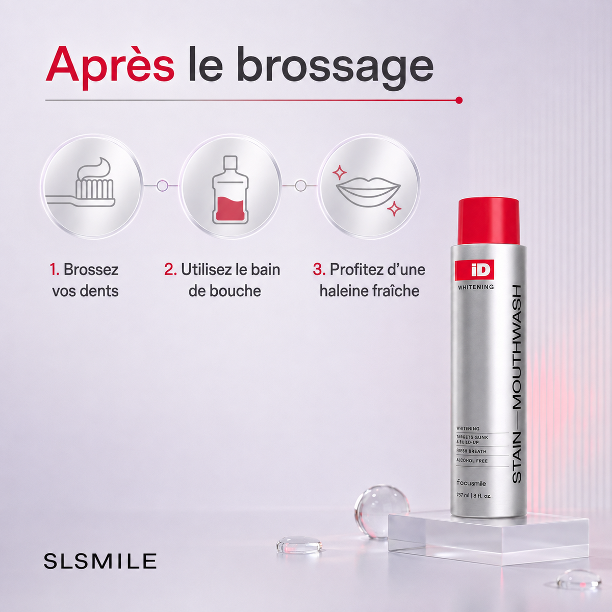 Bain de bouche iD IVISMILE – 237 ml